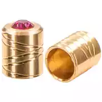 10mm 'Brass' Pro End Caps with Fuchsia SWAROVSKI® Stone 10mm 'Brass' Pro End Caps with Fuchsia SWAROVSKI® Stone