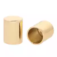 10 x 15 mm 'Gold' Metal Cord End caps 10 x 15 mm 'Gold' Metal Cord End caps