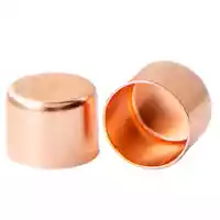 12 mm 'Rose Gold' Metal Cord End caps 12 mm 'Rose Gold' Metal Cord End caps