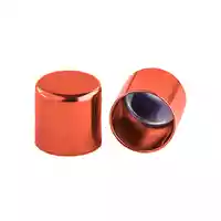 8 mm Orange Metal Cord End caps 8 mm Orange Metal Cord End caps