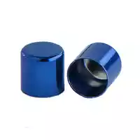 6 mm Blue Metal Cord End caps 6 mm Blue Metal Cord End caps