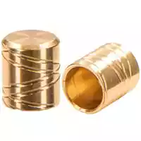 8mm 'Brass' Pro End Caps with 4 crossed grooves 8mm 'Brass' Pro End Caps with 4 crossed grooves