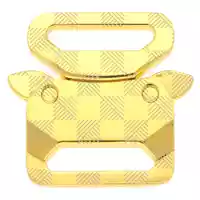 25mm Gold Safe Lock Buckle with checkered pattern 25mm Gold Safe Lock Buckle with checkered pattern