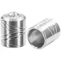Stainless Steel 8 mm Pro End Caps with Crystal Preciosa Stone Stainless Steel 8 mm Pro End Caps with Crystal Preciosa Stone