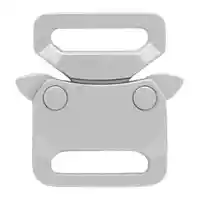 Argento 15 mm Fibbia di Sicurezza in Metallo Argento 15 mm Fibbia di Sicurezza in Metallo