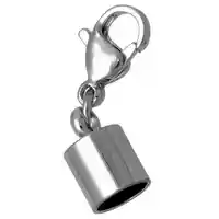 Nickel 4 mm End Cap with Clasp Nickel 4 mm End Cap with Clasp