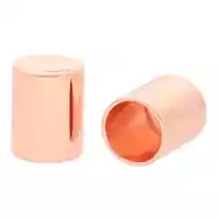 10 x 15 mm 'Rose Gold' Metal Cord End caps 10 x 15 mm 'Rose Gold' Metal Cord End caps